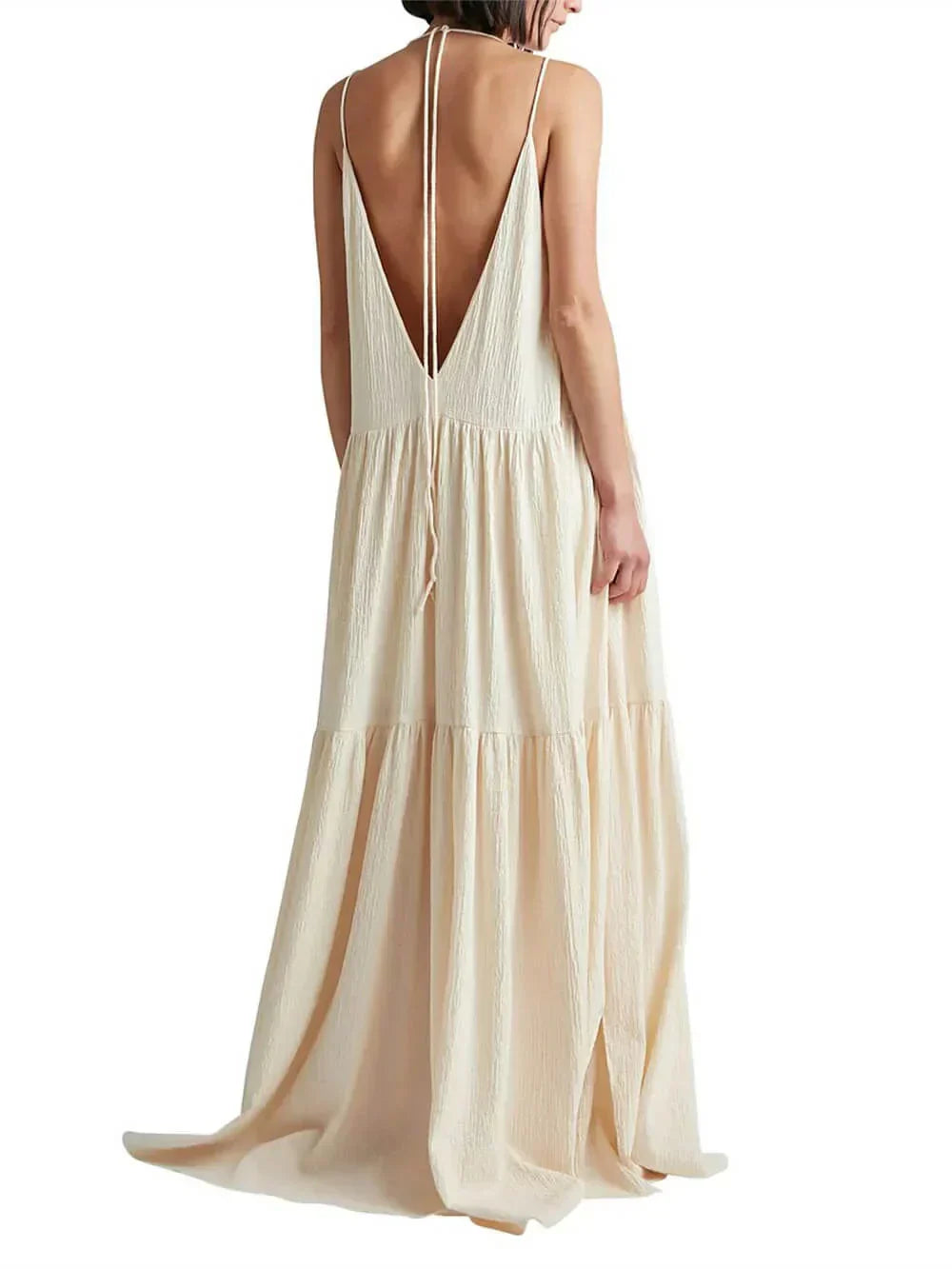 Averra™ | Beige Maxi Dress