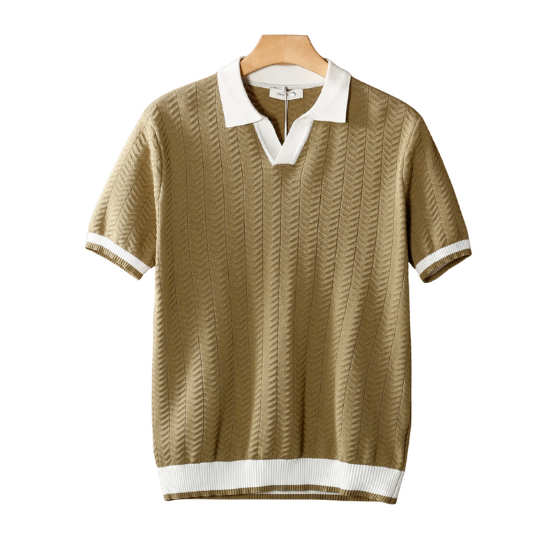 Averra Contrast Textured Polo