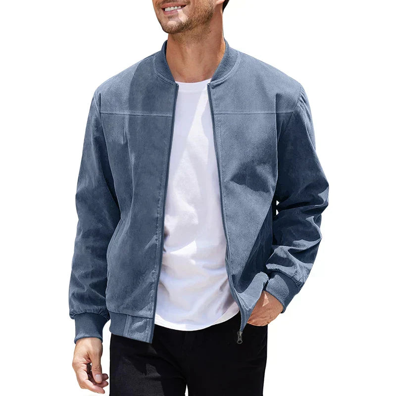 Alex Suede Bomber Jacket