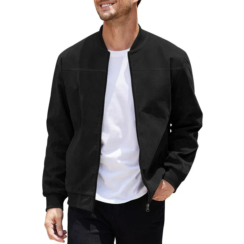Alex Suede Bomber Jacket