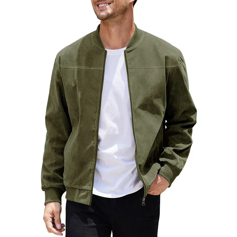 Alex Suede Bomber Jacket