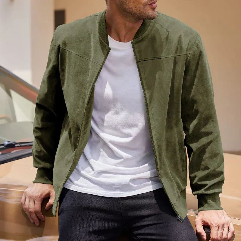 Alex Suede Bomber Jacket