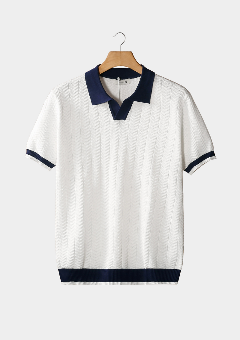 Averra Contrast Textured Polo