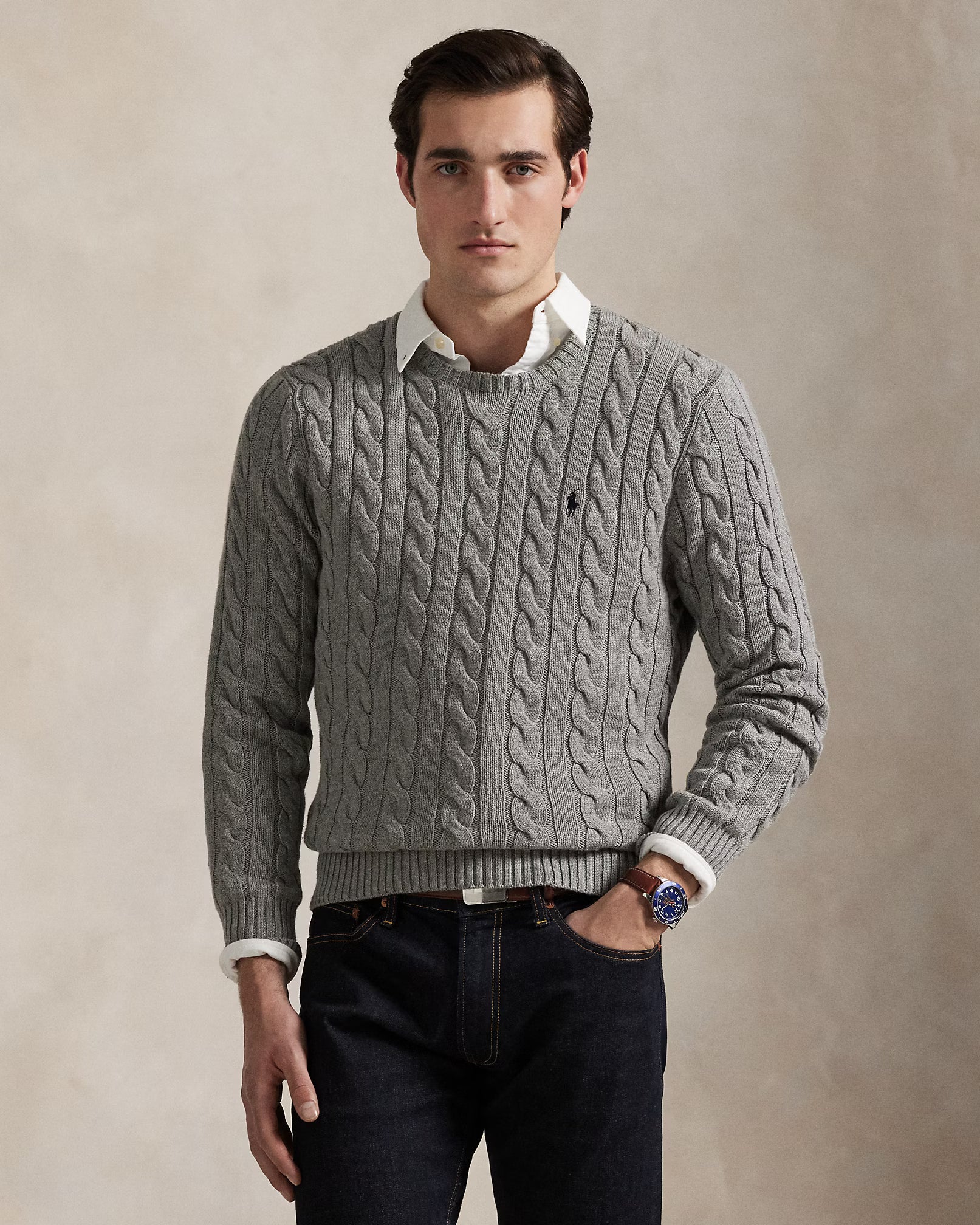 Cable-Knit Cotton Jumper