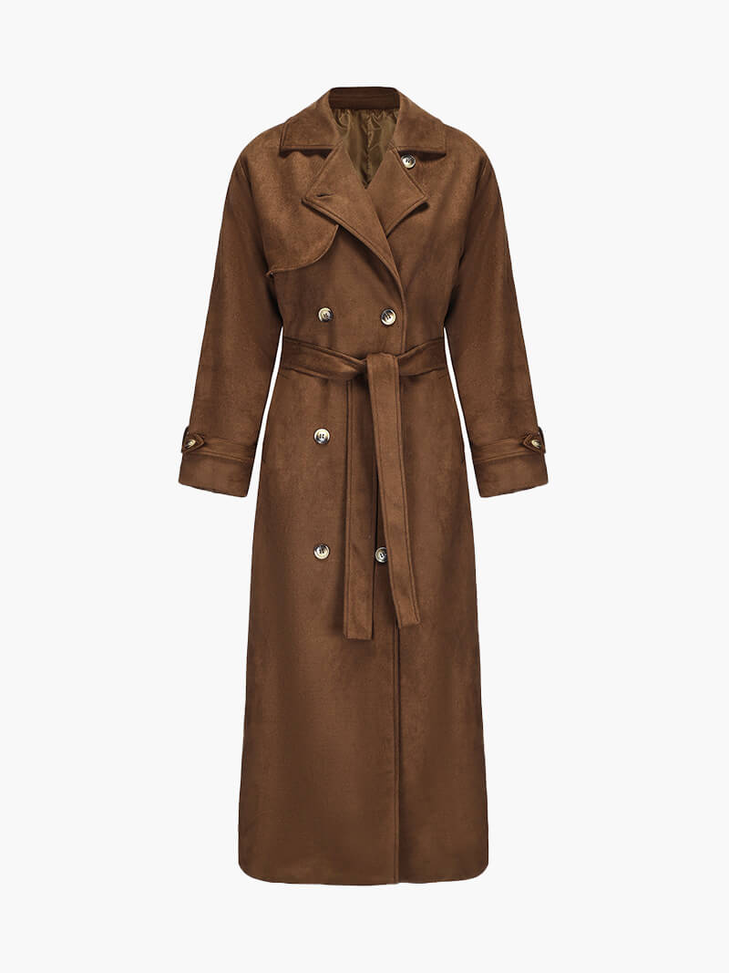 Molly™ | Faux suede trench coat
